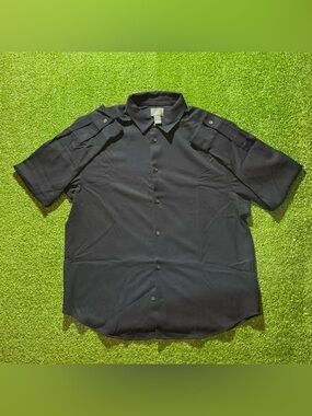 H&M Men’s Regular Fit Twill Navy Blue Dress Shirt